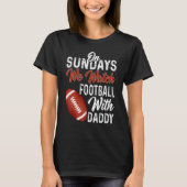 Zondag kijken we naar papa Funny Family Footba T-shirt (Voorkant)