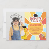 Zondag Kind voorschool foto afstudeerfeest uitnodi Kaart (Voorkant)