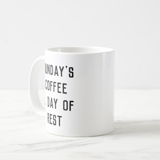 Zondag koffie, een dag van rust Mok (Voorkant links)