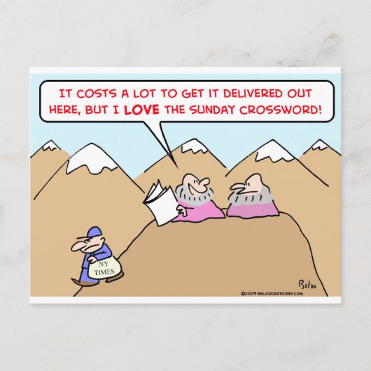 zondag kruiswoordje briefkaart (Voorkant)