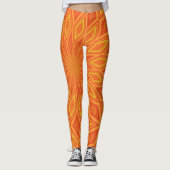 Zondag LEGGINGS Oefening Yoga Pants Sinaasappel (Voorkant)