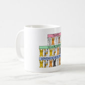 Zondag leraar bedankt Cartoon katten Koffiemok (Voorkant links)