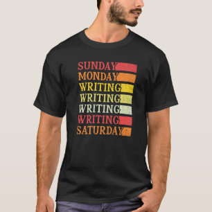 Zondag Maandag Schrijver Boek Schrijver Auteur Gra T-shirt