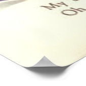 Zondag Moederdag Paarse ventilator Poster (Hoek)