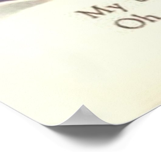 Zondag Moederdag Paarse ventilator Poster (Hoek)