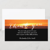 Zondag na begrafenisherinnering Dank je Bedankkaart (Voorkant / Achterkant)