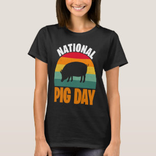 Zondag nationale varkensdag t-shirt