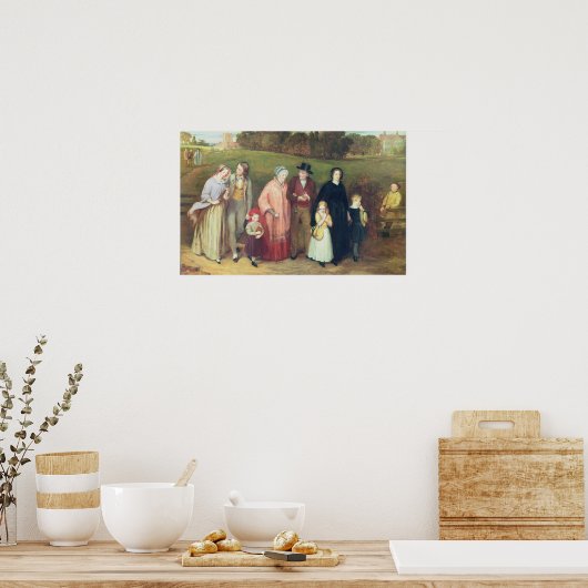 Zondag ochtend - De Walk van de Kerk, 1846 Poster (Keuken)