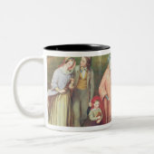 Zondag ochtend - De Walk van de Kerk, 1846 Tweekleurige Koffiemok (Links)