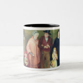 Zondag ochtend - De Walk van de Kerk, 1846 Tweekleurige Koffiemok (Center)