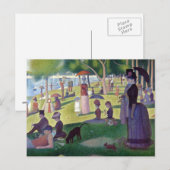 Zondag om 12.00 uur in La Grande Jatte door Seurat Briefkaart (Voorkant / Achterkant)