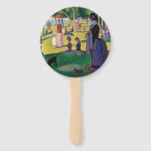 Zondag om 12.00 uur in La Grande Jatte door Seurat Handwaaier (Achterkant)