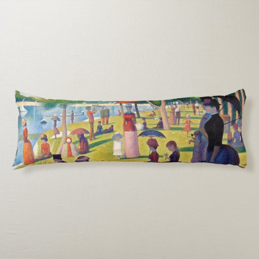 Zondag om 12.00 uur in La Grande Jatte door Seurat Lichaamskussen (Voorkant)