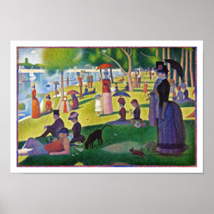 Zondag om 12.00 uur in La Grande Jatte door Seurat Poster