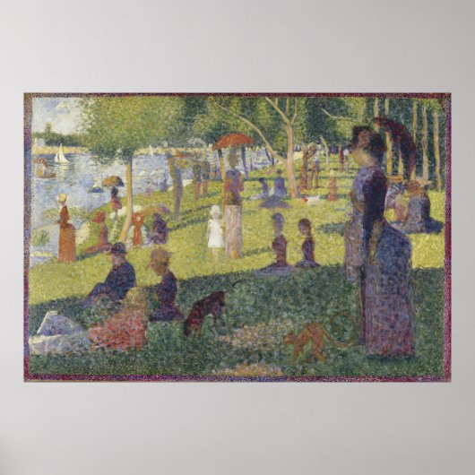 Zondag om 12.00 uur La Grande Jatte Seurat Poster (Voorkant)