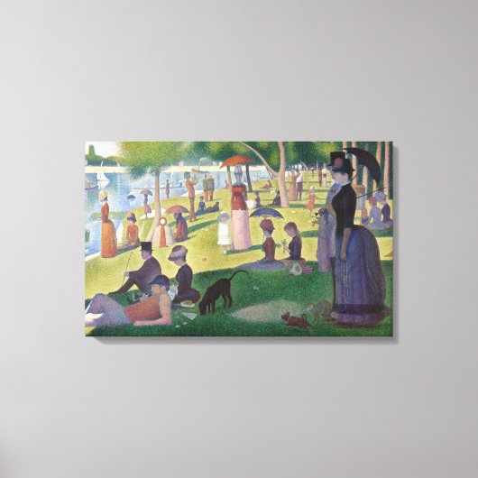 Zondag om 12.00 uur op het eiland La Gran Seurat Canvas Afdruk (Voorkant)
