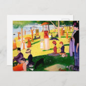 Zondag om 12.00 uur op het eiland La Grande Jatte Briefkaart (Voorkant / Achterkant)
