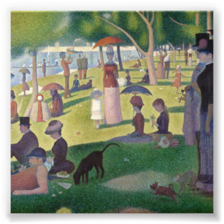 Zondag om 12.00 uur op het eiland La Grande Jatte Foto Afdruk