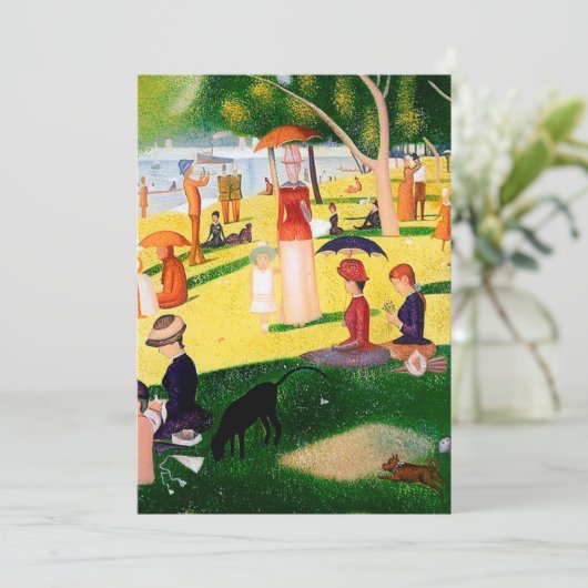 Zondag om 12.00 uur op het eiland La Grande Jatte Kaart (Staand voorkant)