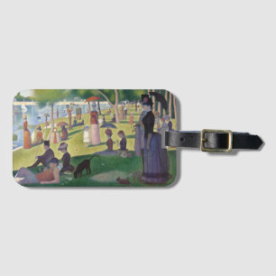 Zondag om 12.00 uur Seurat Neo Impressionist Paint Bagagelabel