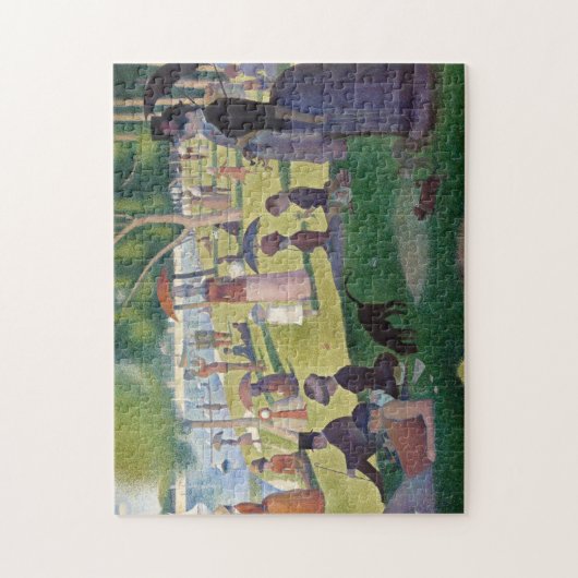 Zondag om 12.00 uur Seurat Neo Impressionist Paint Legpuzzel (Verticaal)