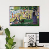 Zondag om 12.00 uur Seurat Neo Impressionist Paint Poster (Thuiskantoor)