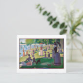 Zondag om 12.00 uur te La Grande Jatte, Seurat Briefkaart (Staand voorkant)