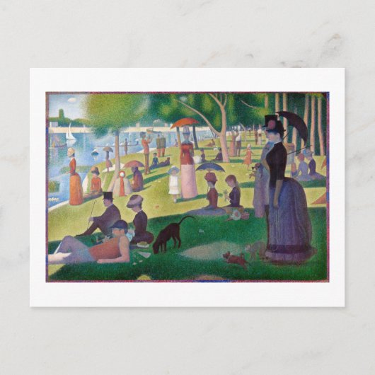 Zondag om 12.00 uur te La Grande Jatte, Seurat Briefkaart (Voorkant)
