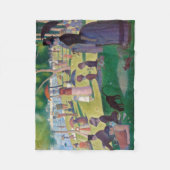 Zondag om 12.00 uur te La Grande Jatte, Seurat Fleece Deken (Voorkant)