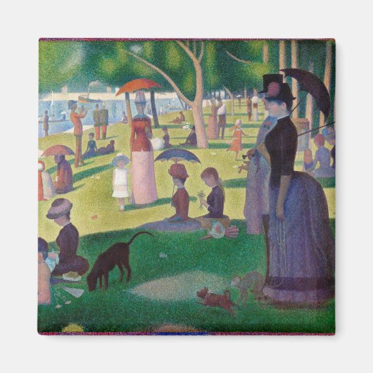 Zondag om 12.00 uur te La Grande Jatte, Seurat Magneet (Voorkant)