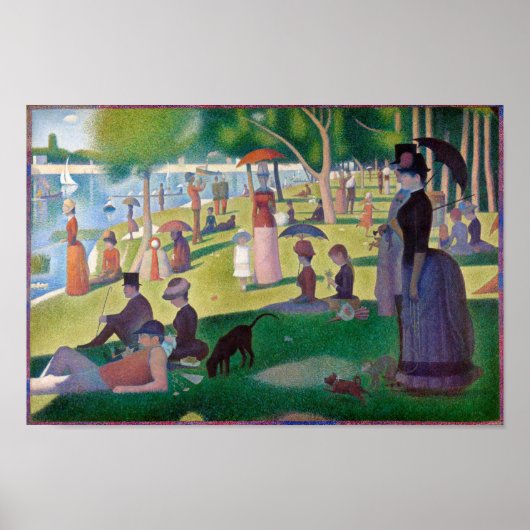 Zondag om 12.00 uur te La Grande Jatte, Seurat Poster (Voorkant)