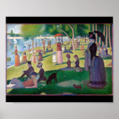 Zondag om 12.00 uur te La Grande Jatte, Seurat Poster (Voorkant)