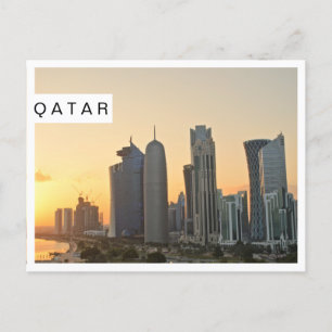 Zondag om Doha, Qatar White lijst briefkaart