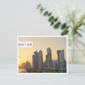 Zondag om Doha, Qatar White lijst briefkaart (Staand voorkant)