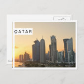 Zondag om Doha, Qatar White lijst briefkaart (Voorkant / Achterkant)
