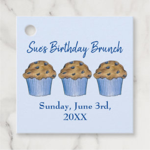 Zondag Ontbijt Brunch Party Blueberry Muffin Bedankjes Labels