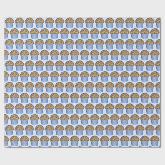 Zondag Ontbijt Brunch Party Blueberry Muffin Cadeaupapier (Vlak)