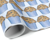 Zondag Ontbijt Brunch Party Blueberry Muffin Cadeaupapier (Rol Hoek)
