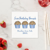 Zondag Ontbijt Brunch Party Blueberry Muffin Servet (Insitu)