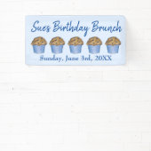 Zondag Ontbijt Brunch Party Blueberry Muffin Spandoek (Insitu)