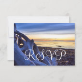 Zondag op Beach Evening Wedding RSVP-kaarten RSVP Kaartje (Achterkant)