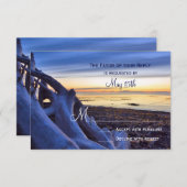 Zondag op Beach Evening Wedding RSVP-kaarten RSVP Kaartje (Voorkant / Achterkant)
