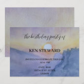 Zondag op bergen verjaardagsfeest kaart (Voorkant / Achterkant)