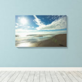 Zondag op een winterzandig strand canvas afdruk (Insitu (Houten vloer))