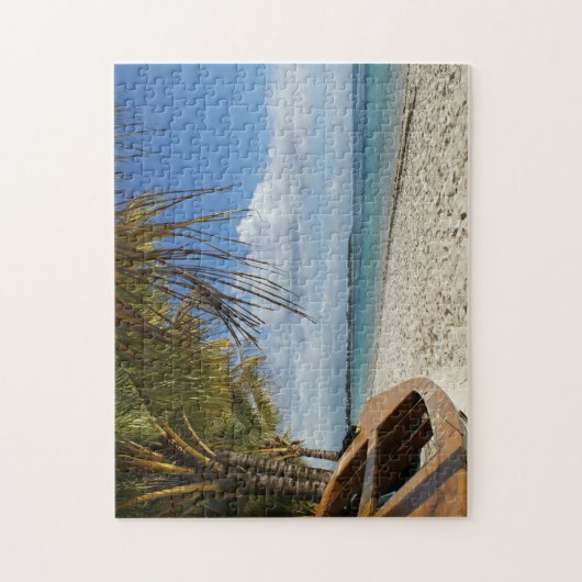 Zondag op het strand. legpuzzel (Verticaal)