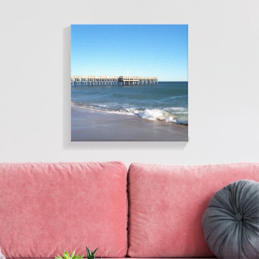 Zondag op Sandbridge in Virginia Beach Canvas Afdruk (Insitu (Woonkamer))