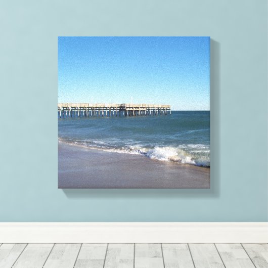 Zondag op Sandbridge in Virginia Beach Canvas Afdruk (Insitu (Houten vloer))