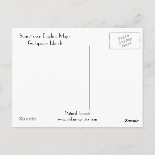 Zondag over Daphne Major Briefkaart (Achterkant)