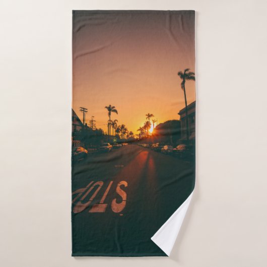 Zondag over de horizon badhanddoek (Badhanddoek)