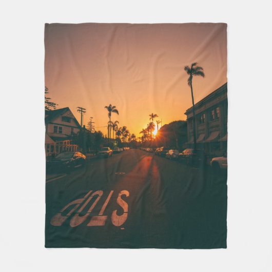 Zondag over de horizon fleece deken (Voorkant)
